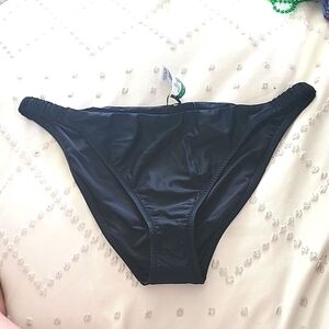 Nwt J. Crew Black Scrunchy bikini bottoms size XL